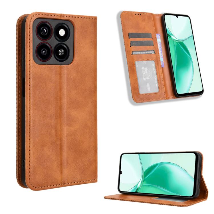 Levně BUSINESS Peněženkový kryt pro ZTE Blade A35 hnědý