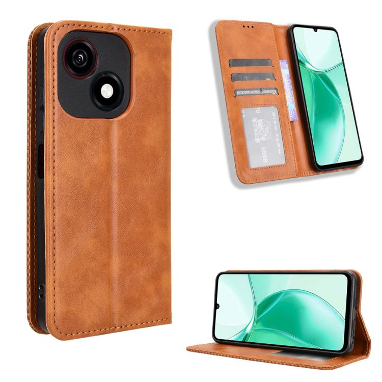 Levně BUSINESS Peněženkové pouzdro pro ZTE Blade A35e hnědé