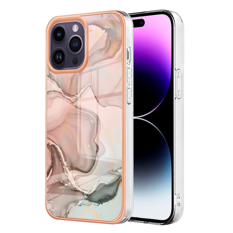 Levně IMD MARBLE Ochranný kryt pro Apple iPhone 16 Pro Max ROSE GOLD