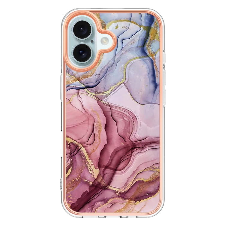 Levně IMD MARBLE Ochranný kryt pro Apple iPhone 16 Plus ROSE RED