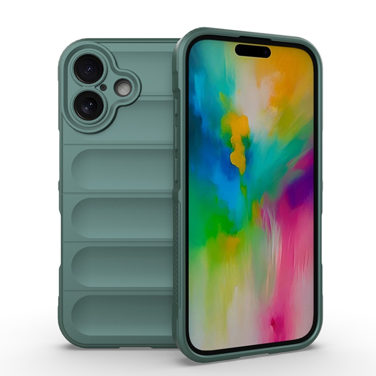 Levně STEPS Ochranný kryt pro Apple iPhone 16 zelený