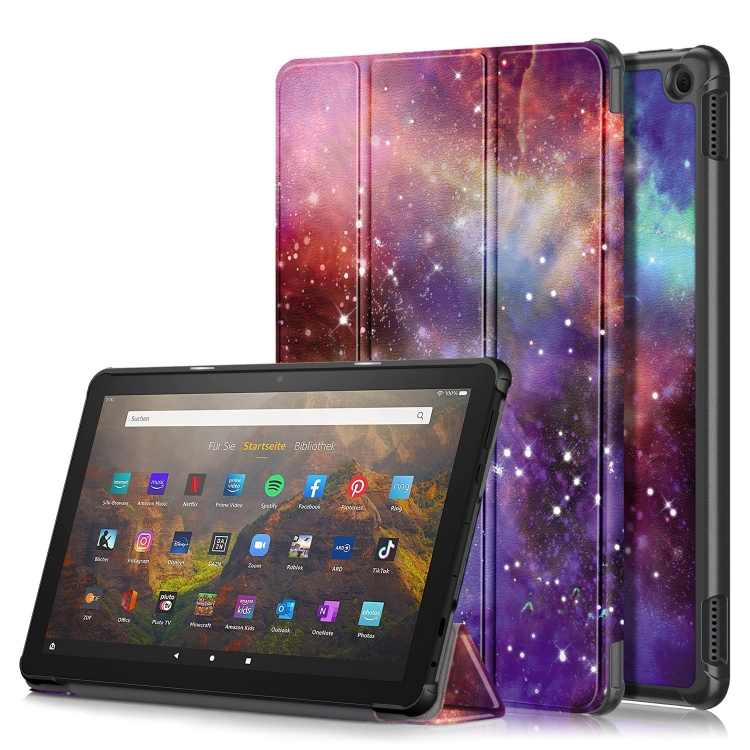 Levně ART Zaklápěcí pouzdro pro Amazon Fire HD 10 (2023) GALAXY