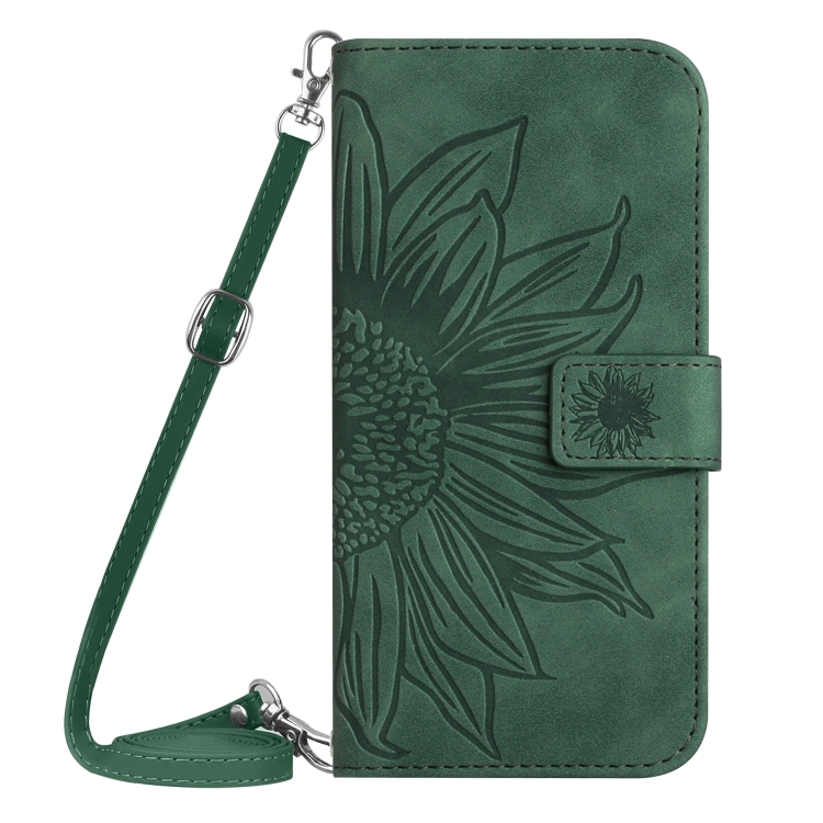 Levně ART SUNFLOWER Peněženkový obal se šňůrkou pro Motorola Moto G35 5G zelený