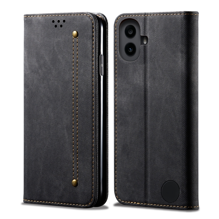 Levně DENIM Peněženkový kryt pro CMF Phone 1 černý