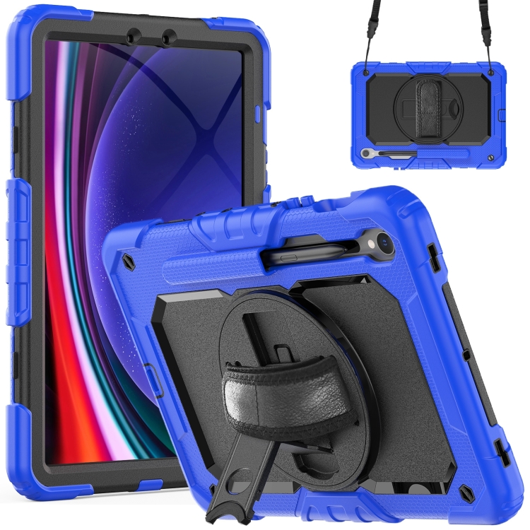 Levně SOLID 360 Odolný obal pro Samsung Galaxy Tab S9 / Tab S9 FE / Tab S10 FE / Tab S10 Lite modrý