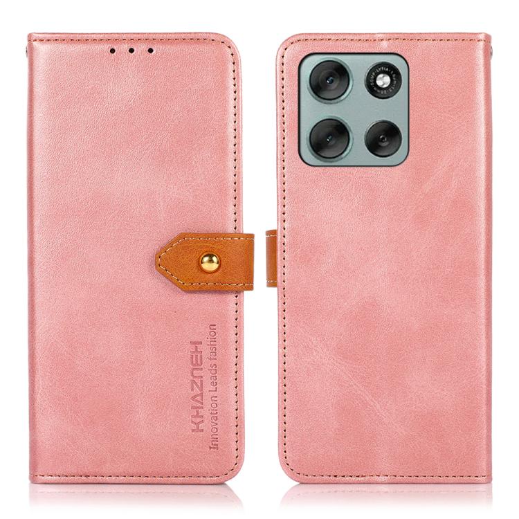 Levně KHAZNEH DUAL-COLOR Peněženkový kryt pro Motorola Moto G86 Power 5G růžový