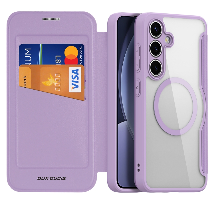 Levně DUX X PRO Zaklápěcí pouzdro s MagSafe pro Samsung Galaxy S25 5G fialový