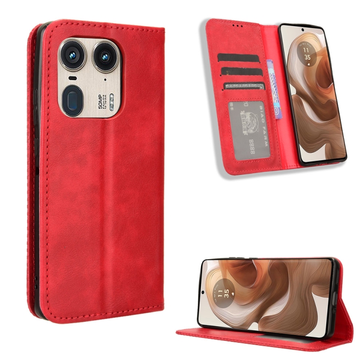 BUSINESS Peněženkové pouzdro pro Motorola Edge 50 Ultra červené