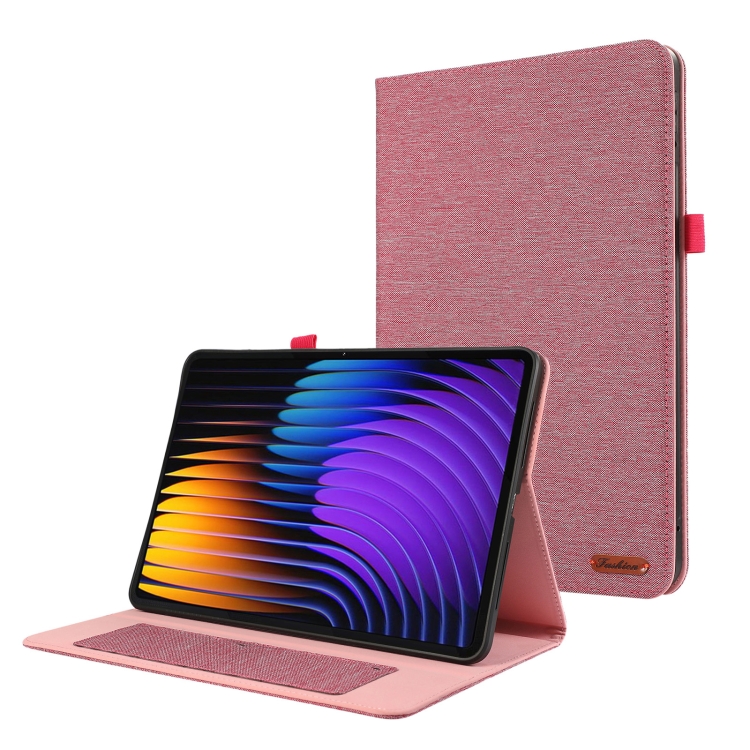 Levně FABRIC Zaklápěcí kryt pro Xiaomi Pad 7 / Pad 7 Pro / Pad 8 / Pad 8 Pro růžový