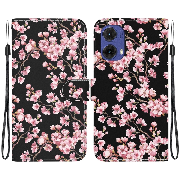 ART Peněženkový kryt pro Motorola Moto G85 5G PLUM BLOSSOM