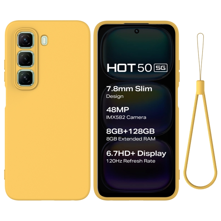 Levně RUBBER Ochranný obal pro Infinix Hot 50 5G žlutý