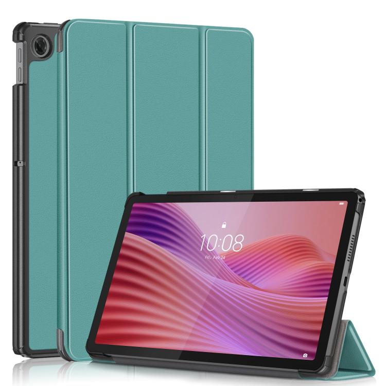Levně LEATHER Zaklápěcí kryt pro Lenovo Tab 10.1 zelený
