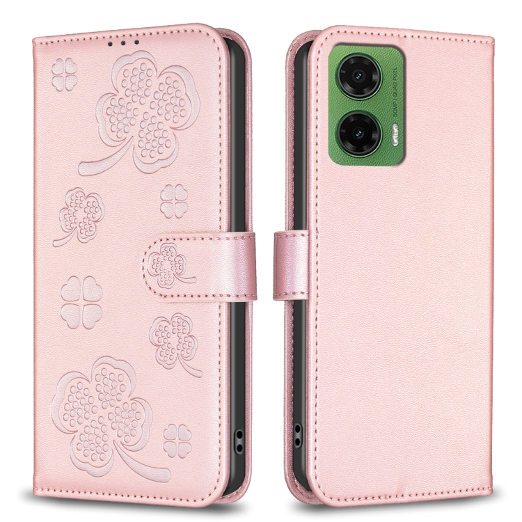 ART CLOVER Peněženkový obal pro Motorola Moto G35 5G růžový