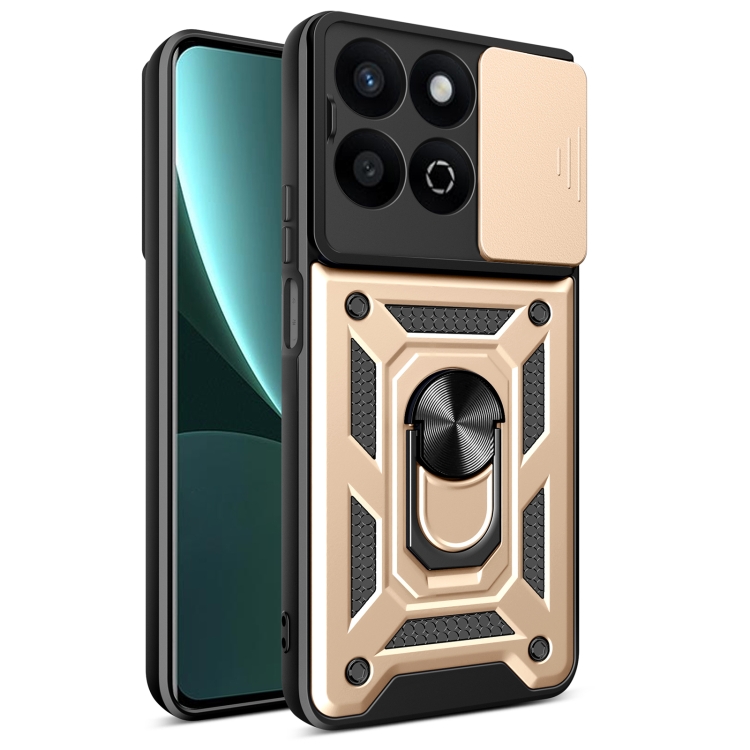 RING CAMERA Kryt s držákem pro Honor 200 Smart 5G zlatý
