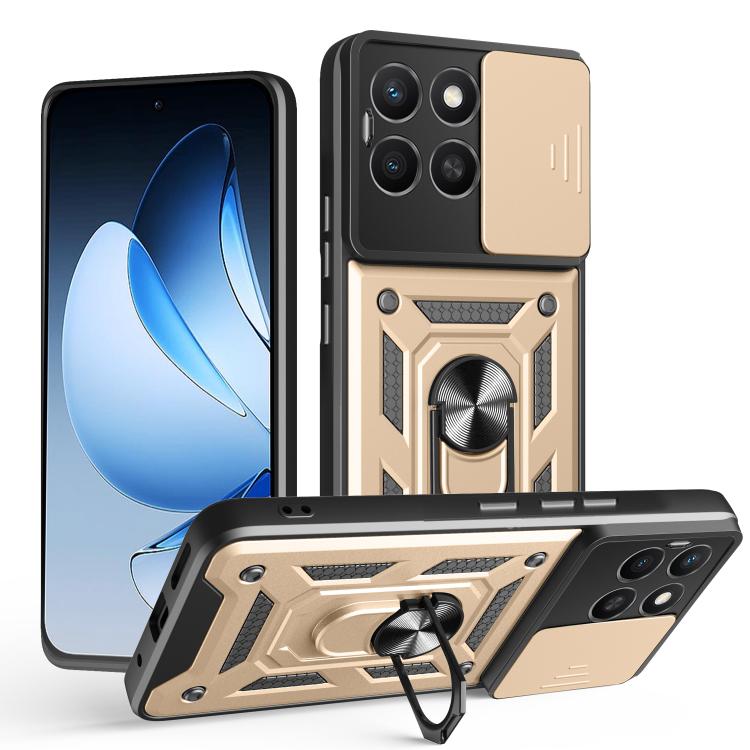 Levně RING CAMERA Kryt s držákem pro Honor X8c zlatý