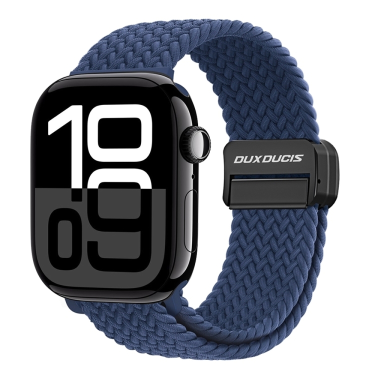 DUX BRAIDED Nylonový řemínek pro Apple Watch 10 / 11 42mm tmavomodrý