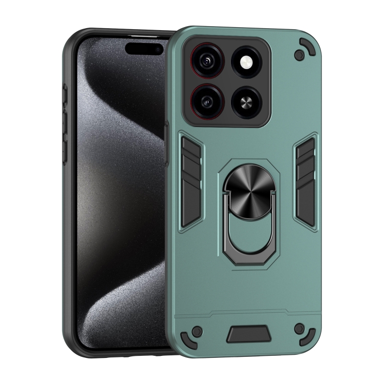 Levně CAMPROTECT Kryt s držákem pro ZTE Blade A35 zelený