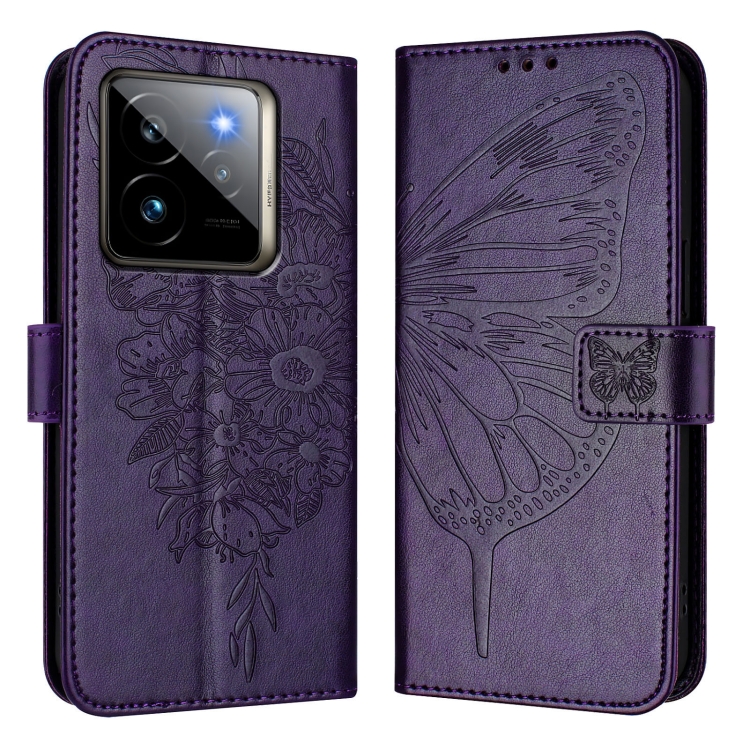 ART BUTTERFLY Peněženkový obal pro Realme GT 7 Pro 5G tmavě fialový