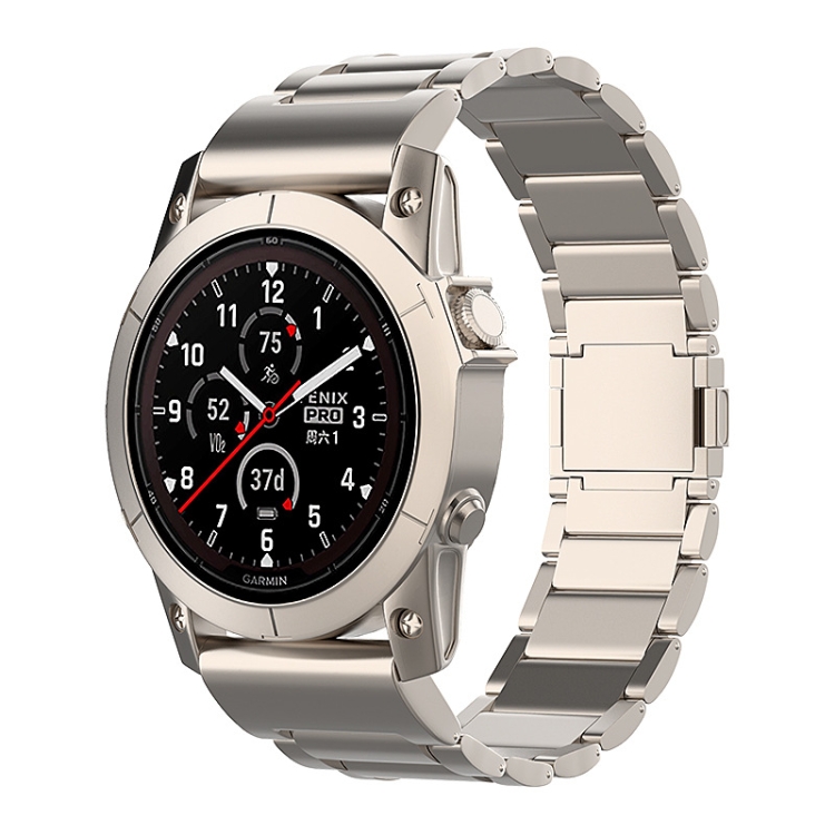 Levně CLASSIC Kovový řemínek pro Garmin Fenix 7 / Forerunner 965 TITANIUM
