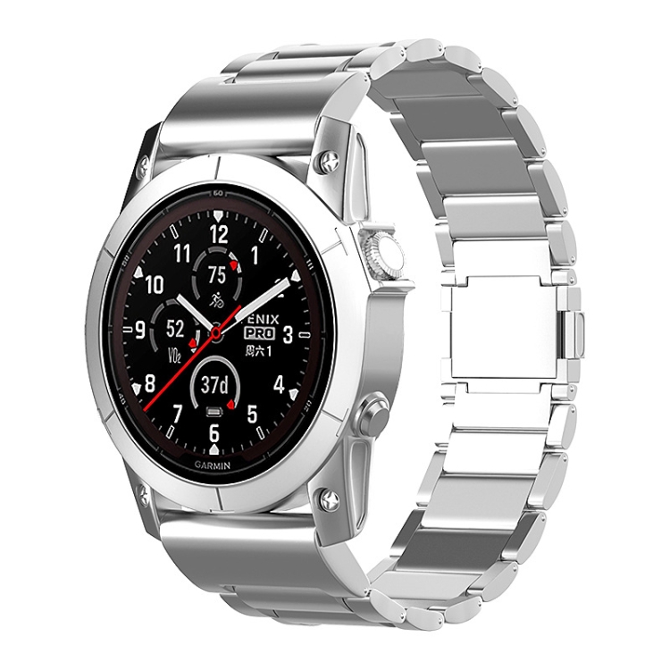 Levně CLASSIC Kovový řemínek pro Garmin Fenix 7 / Forerunner 965 stříbrný