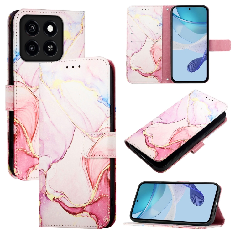 Levně ART MARBLE Peněženkový kryt pro ZTE Blade A35 ROSE GOLD