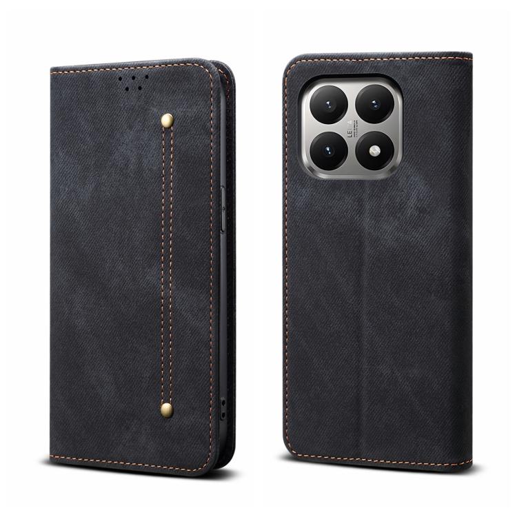 Levně DENIM Peněženkový kryt pro Xiaomi 15T černý