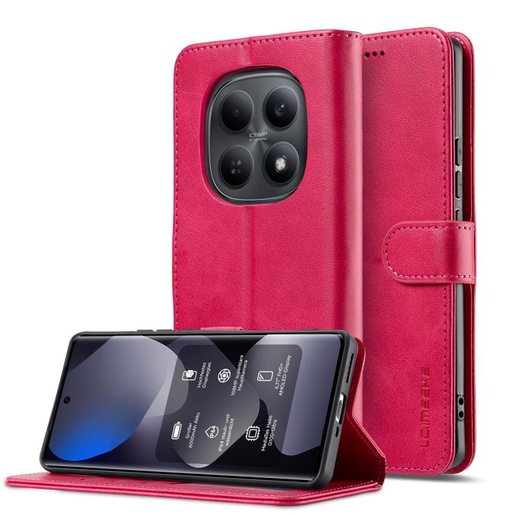 Levně IMEEKE Peněženkový obal pro Xiaomi Redmi Note 15 / Redmi Note 15 5G / POCO M8 5G růžový