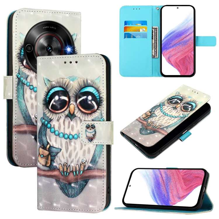Levně ART Peněženkový kryt pro ZTE Blade A75 5G / Nubia Focus 5G GREY OWL