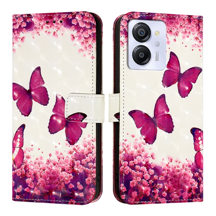 Levně ART Peněženkový kryt pro Blackview Color 8 PINK BUTTERFLY