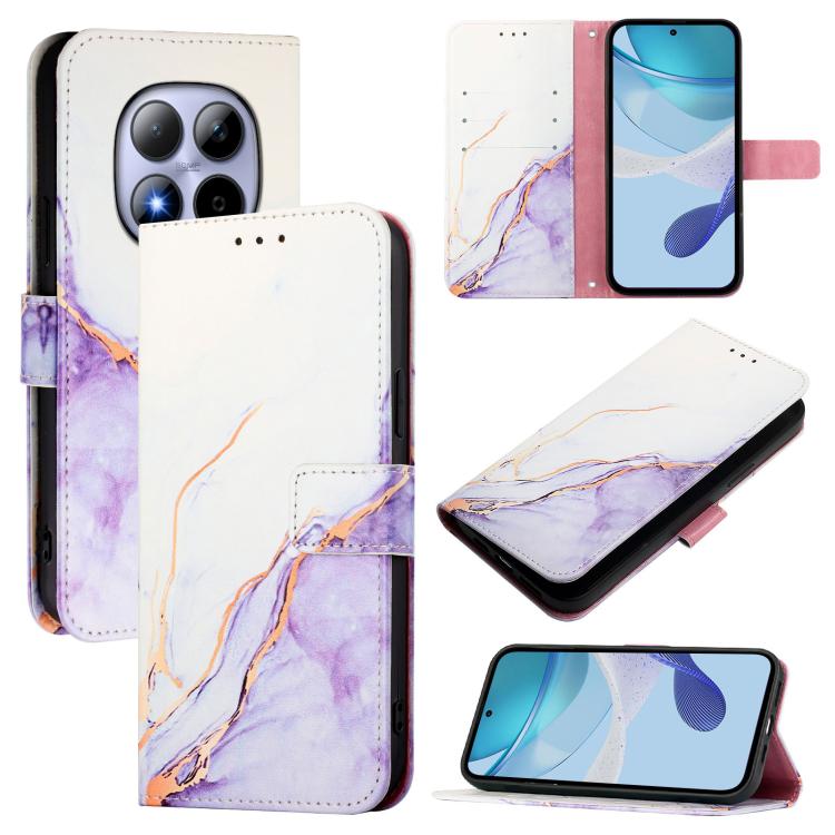 Levně ART MARBLE Peněženkový kryt pro Xiaomi Redmi Note 15 Pro 5G WHITE PURPLE