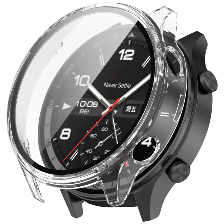Levně PC FULL COVER Plastový kryt se sklem pro OnePlus Watch 2R průhledný