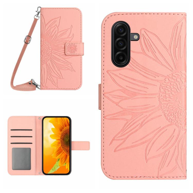 Levně ART SUNFLOWER Peněženkový kryt se šňůrkou pro Samsung Galaxy A37 5G růžový