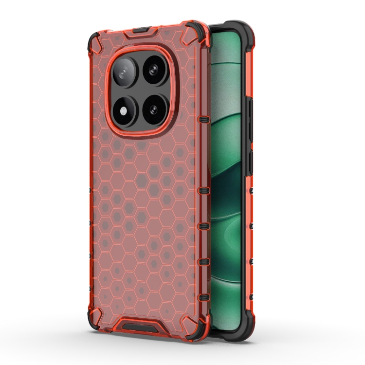 Levně HONEYCOMB Ochranný kryt Xiaomi Redmi Note 14 Pro 5G / Poco X7 červený