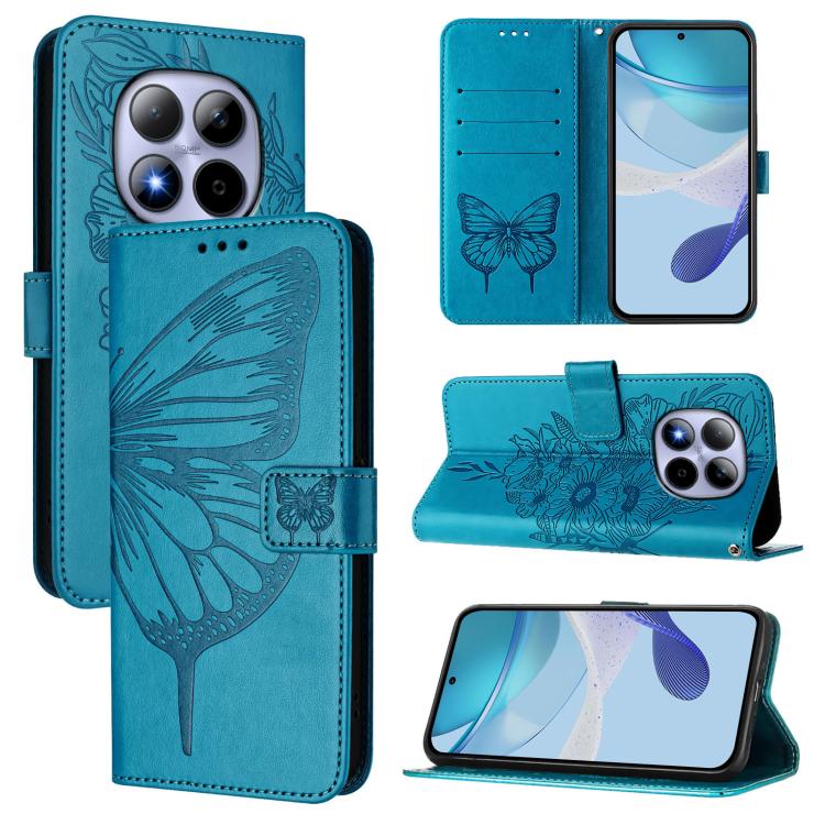 Levně ART BUTTERFLY Peněženkový obal pro Xiaomi Redmi Note 15 Pro 5G modrý