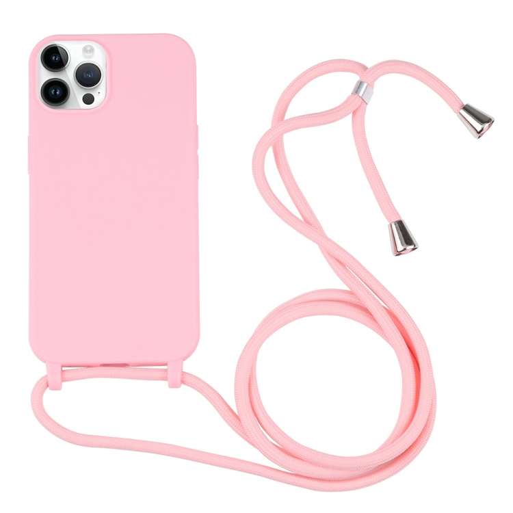 Levně ROPE Kryt se šňůrkou Apple iPhone 16 Pro růžový
