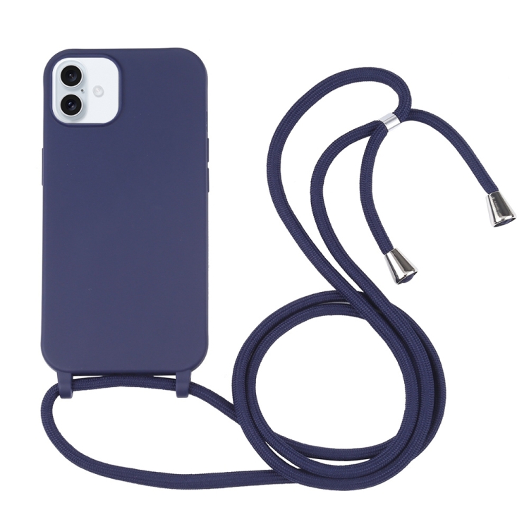 ROPE Kryt se šňůrkou Apple iPhone 16 modrý