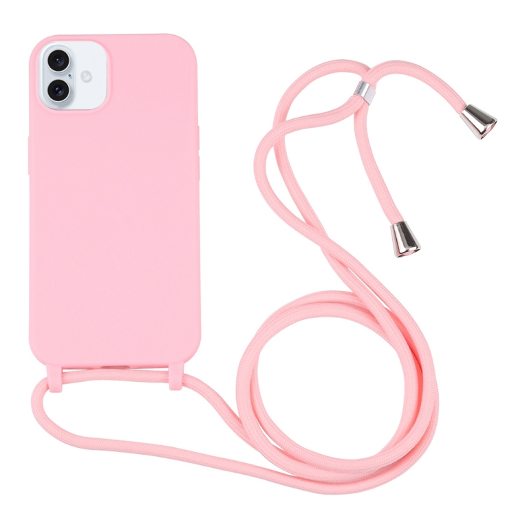 Levně ROPE Kryt se šňůrkou Apple iPhone 16 Plus růžový