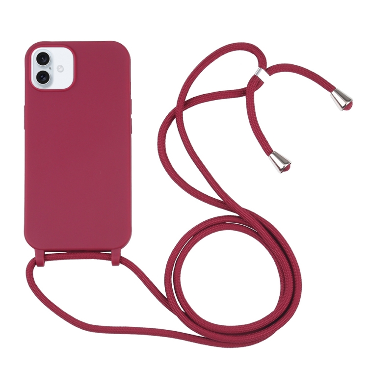 ROPE Kryt se šňůrkou Apple iPhone 16 bordový