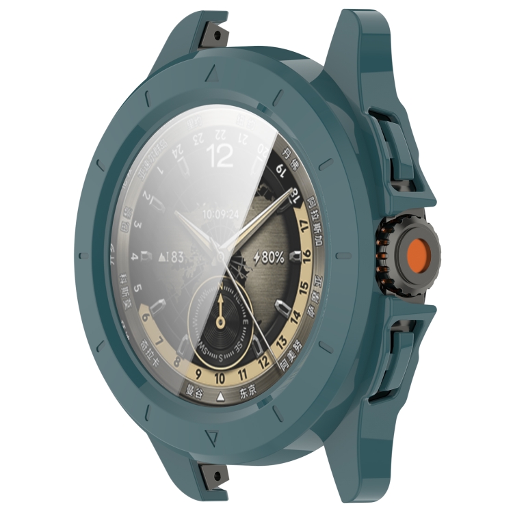PC FULL COVER Plastový kryt se sklem pro Xiaomi Watch S4 Sport tmavě zelený
