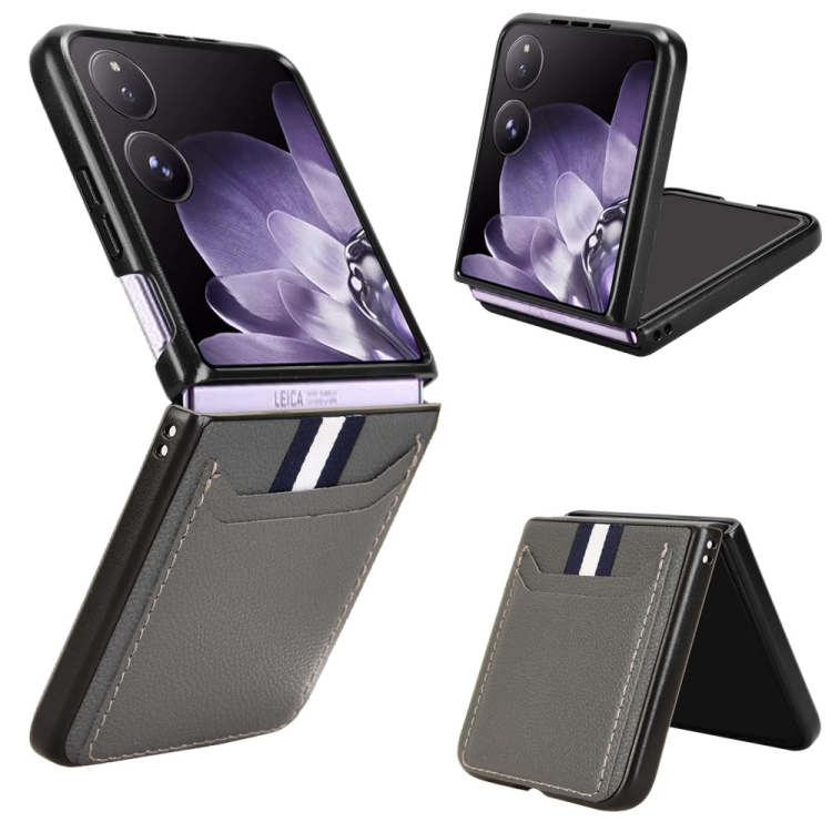 Levně LITCHI Ochranný kryt Xiaomi Mix Flip šedý