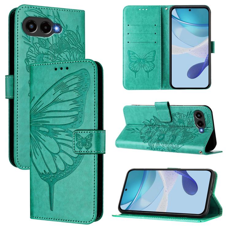 Levně ART BUTTERFLY Peněženkový obal pro T Phone 3 zelený