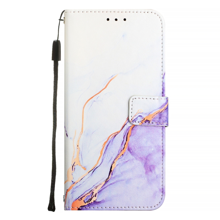 Levně ART MARBLE Peněženkový kryt pro Xiaomi 14T Pro WHITE PURPLE