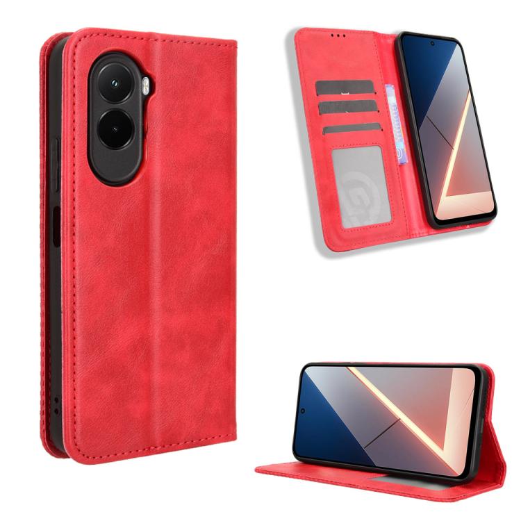 Levně BUSINESS Peněženkový kryt pro Xiaomi Poco M7 červený