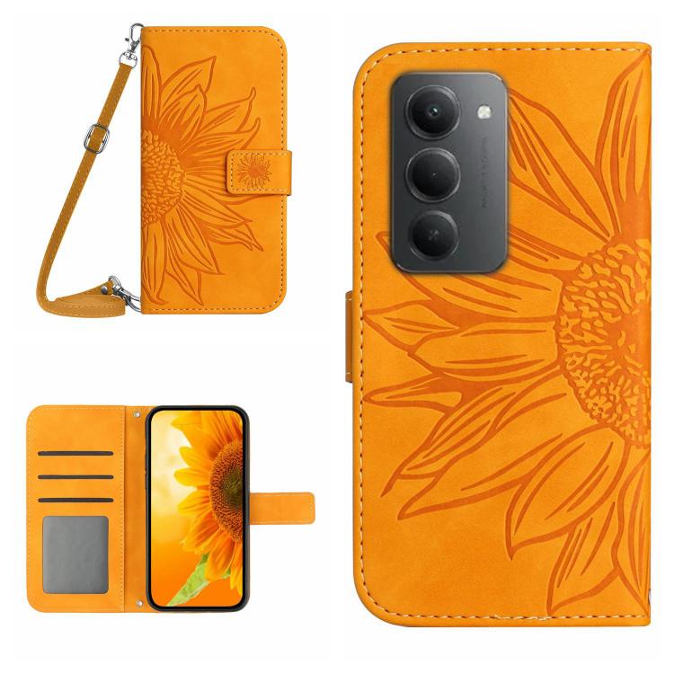 Levně ART SUNFLOWER Peněženkový kryt se šňůrkou pro Xiaomi Redmi 15 / Redmi 15 5G žlutý