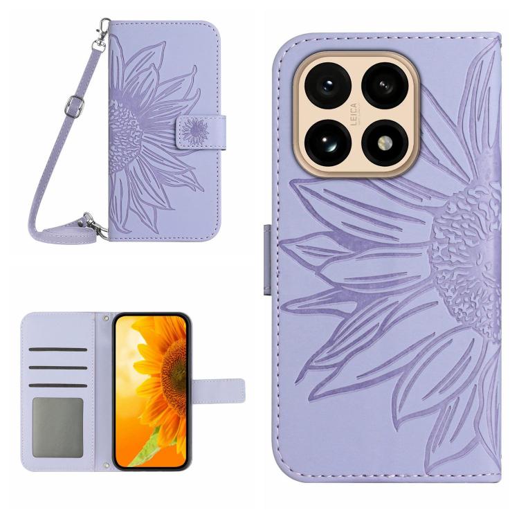 Levně ART SUNFLOWER Peněženkový kryt se šňůrkou pro Xiaomi 15T fialový