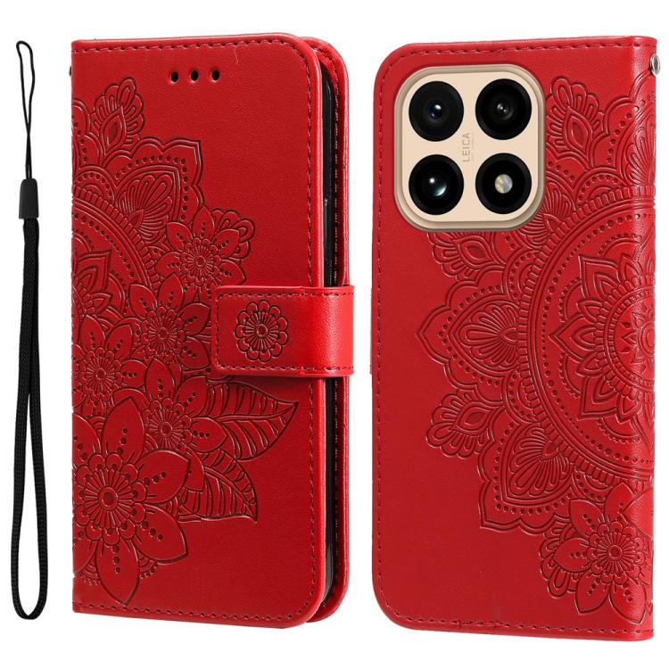Levně ART MANDALA Peněženkový obal s řemínkem pro Xiaomi 15T červený