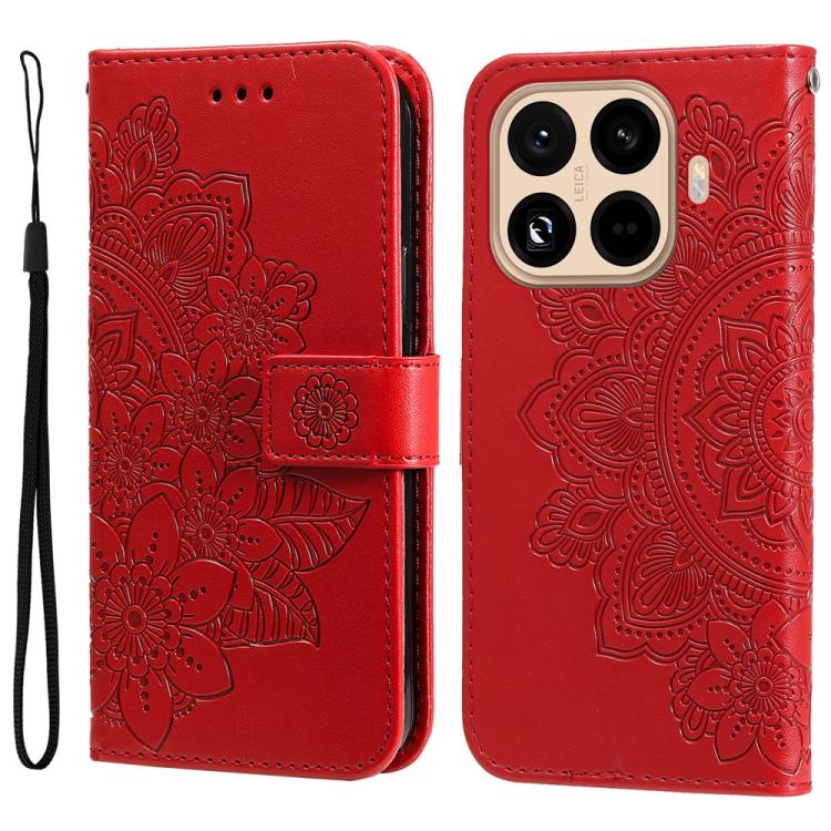 Levně ART MANDALA Peněženkový obal s řemínkem pro Xiaomi 15T Pro červený