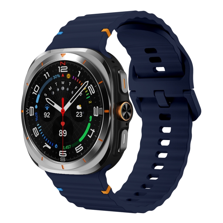 Levně WAVY Silikonový řemínek pro Samsung Galaxy Watch Ultra / Watch Ultra 2025 tmavě modrý