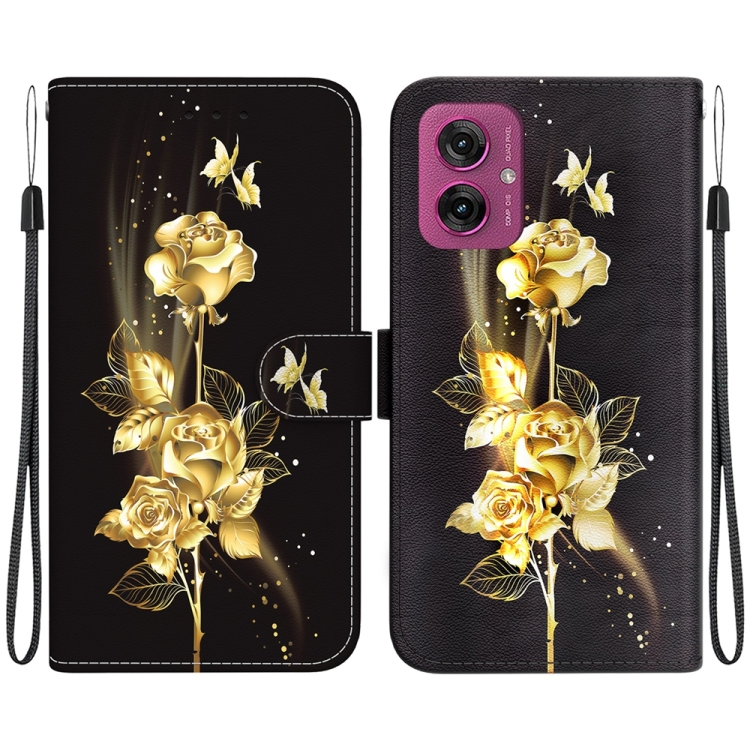 ART Peněženkový kryt pro Motorola Moto G55 5G GOLD ROSE