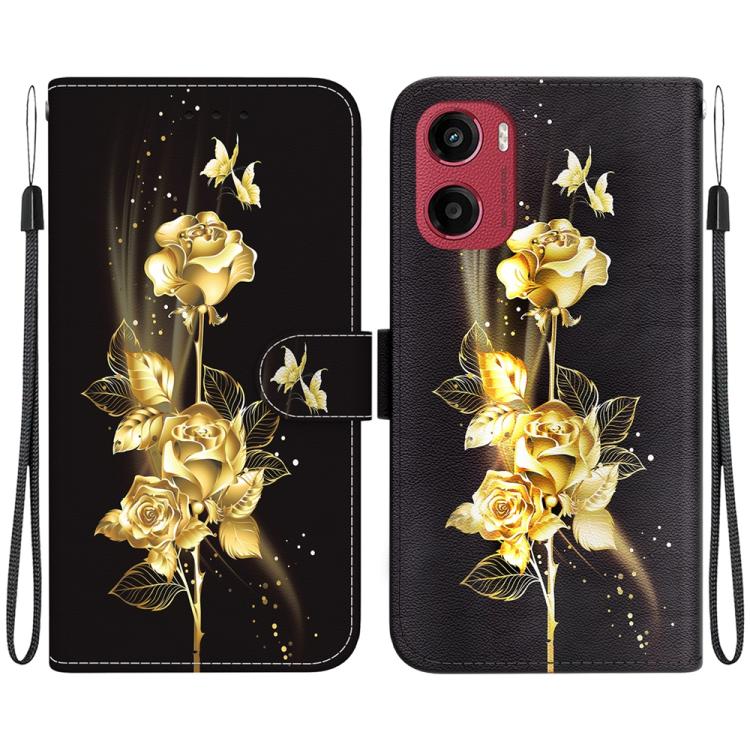 ART Peněženkový kryt pro Motorola Moto G05 / Moto E15 GOLD ROSE
